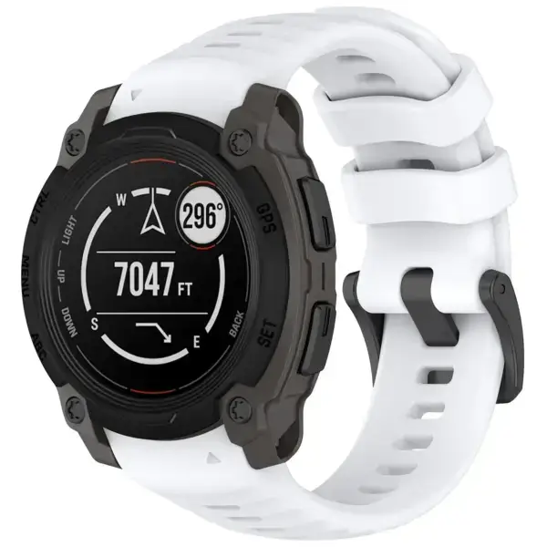 g.r84.22 40 Main White StrapsCo PrecisionFit Watch Band Strap for Garmin Instinct E Smartwatch 40mm 45mm