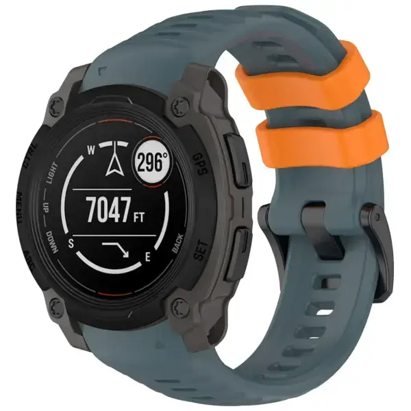g.r84.5.12 40 Main Blue & Orange StrapsCo PrecisionFit Watch Band Strap for Garmin Instinct E Smartwatch 40mm 45mm