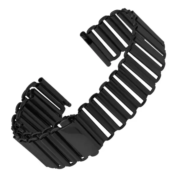 m114.mb Curved Black StrapsCo Bonklip Style Bracelet Watch Band Strap 18mm 20mm 22mm