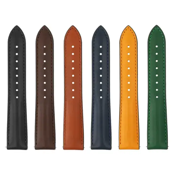 fk31 All Colors DASSARI Leather FKM Hybrid Watch Band Strap 19mm 20mm 21mm 22mm 23mm 24mm