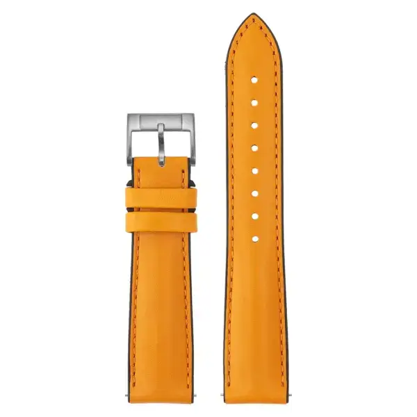 fk31.10 Up Mustard DASSARI Leather FKM Hybrid Watch Band Strap 19mm 20mm 21mm 22mm 23mm 24mm