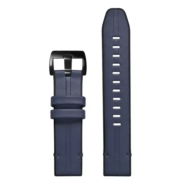 g.r73a.5 Up Midnight StrapsCo Leather Hybrid Strap QuickFit 22 Watch Band for Garmin Watch