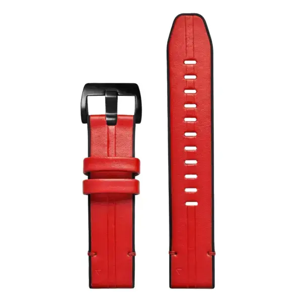 g.r73a.6 Up Blaze StrapsCo Leather Hybrid Strap QuickFit 22 Watch Band for Garmin Watch