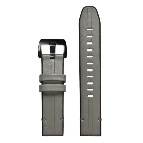 g.r73a.7 Up Slate StrapsCo Leather Hybrid Strap QuickFit 22 Watch Band for Garmin Watch