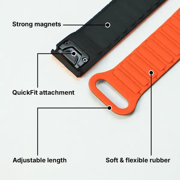 g.r88 Features StrapsCo MagLoop Active Watch Band Strap for Garmin QuickFit 20 22 26