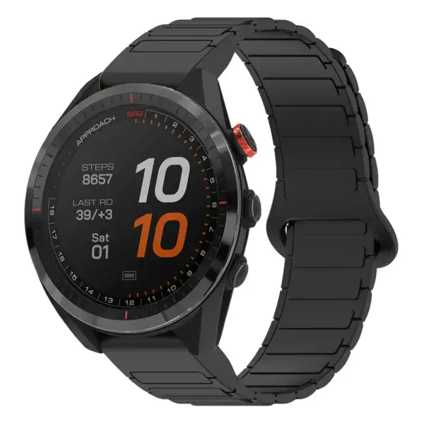 as62.g.r88.1 Main Black StrapsCo MagLoop Active Watch Band Strap for Garmin Approach S62