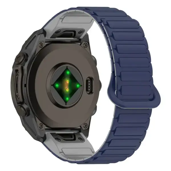 g.r88.5.7 Back Midnight & Grey StrapsCo MagLoop Active Watch Band Strap for Garmin QuickFit 20 22 26
