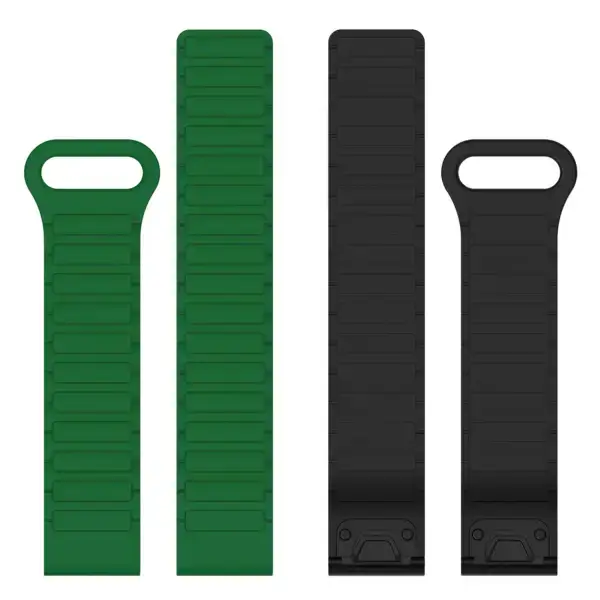 g.r88.11.1 Up Green & Black StrapsCo MagLoop Active Watch Band Strap for Garmin QuickFit 20 22 26