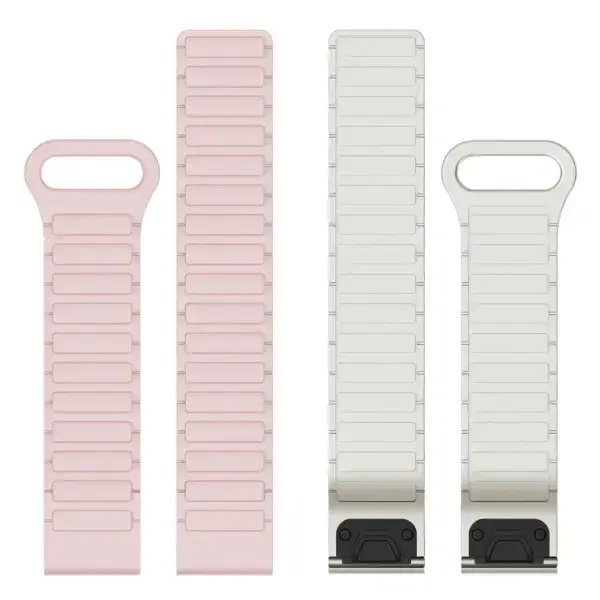 g.r88.13.17 Up Pink & Beige StrapsCo MagLoop Active Watch Band Strap for Garmin QuickFit 20 22 26