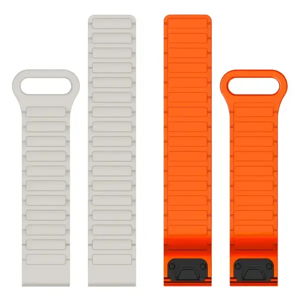 g.r88.17.12 Up Beige & Orange StrapsCo MagLoop Active Watch Band Strap for Garmin QuickFit 20 22 26