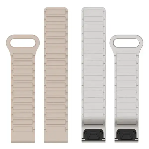 g.r88.17.22 Up Beige & White StrapsCo MagLoop Active Watch Band Strap for Garmin QuickFit 20 22 26