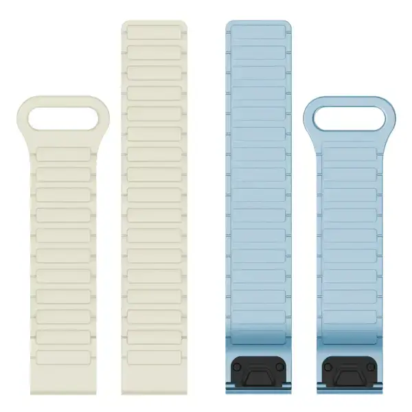 g.r88.22.5 Up White & Sky StrapsCo MagLoop Active Watch Band Strap for Garmin QuickFit 20 22 26