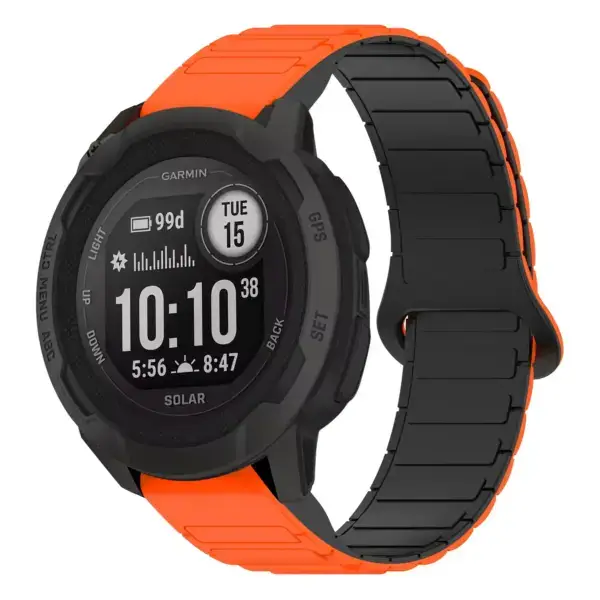 i2x.g.r88.12.1 Main Orange & Black StrapsCo MagLoop Active Watch Band Strap for Garmin Instinct 2X