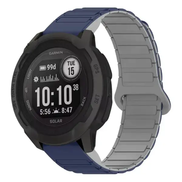 i2x.g.r88.5.7 Main Midnight & Grey StrapsCo MagLoop Active Watch Band Strap for Garmin Instinct 2X
