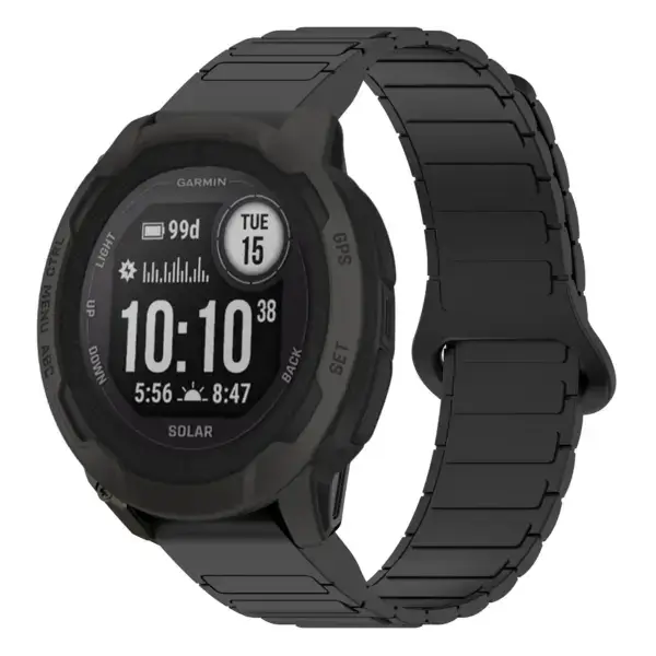 i2.g.r88.1 Main Black StrapsCo MagLoop Active Watch Band Strap for Garmin Instinct 2