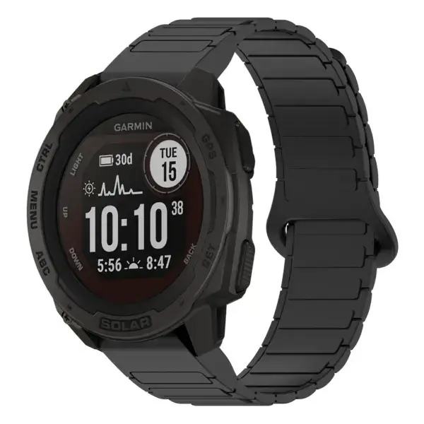 i.g.r88.1 Main Black StrapsCo MagLoop Active Watch Band Strap for Garmin Instinct