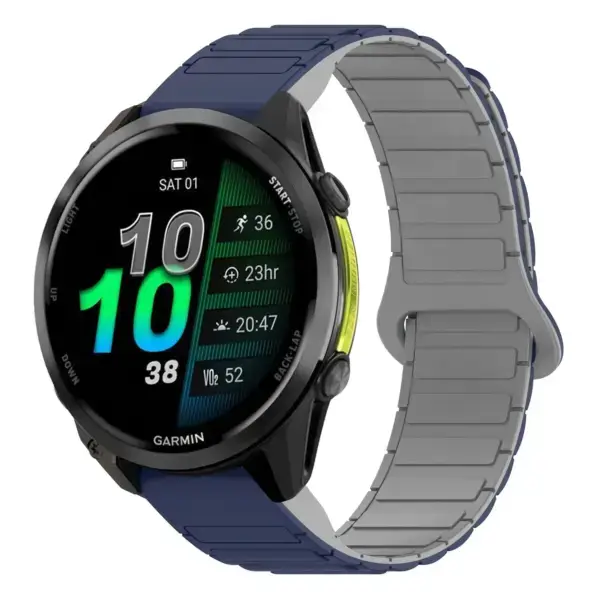 f970.g.r88.5.7 Main Midnight & Grey StrapsCo MagLoop Active Watch Band Strap for Garmin Forerunner 970