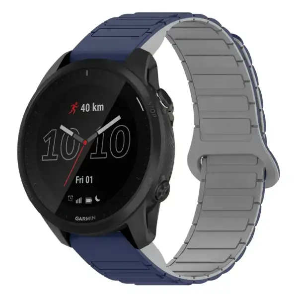 f945.g.r88.5.7 Main Midnight & Grey StrapsCo MagLoop Active Watch Band Strap for Garmin Forerunner 945