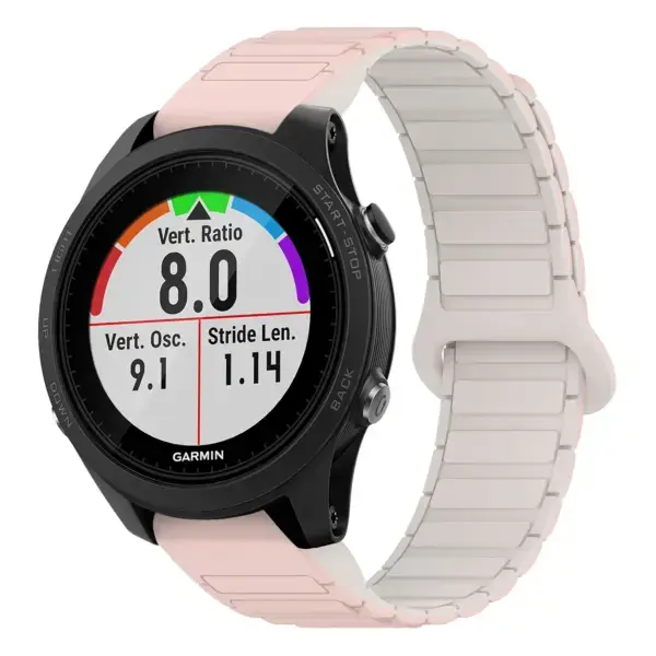 f935.g.r88.13.17 Main Pink & Beige StrapsCo MagLoop Active Watch Band Strap for Garmin Forerunner 935