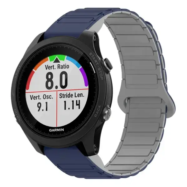 f935.g.r88.5.7 Main Midnight & Grey StrapsCo MagLoop Active Watch Band Strap for Garmin Forerunner 935