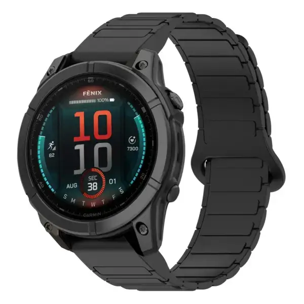 fe.g.r88.1 Main Black StrapsCo MagLoop Active Watch Band Strap for Garmin Fenix E