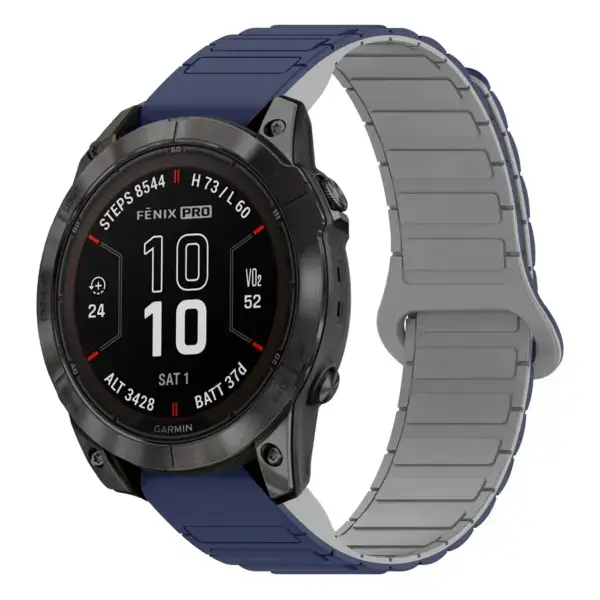f7x.g.r88.5.7 Main Midnight & Grey StrapsCo MagLoop Active Watch Band Strap for Garmin Fenix 7X & 7X Pro