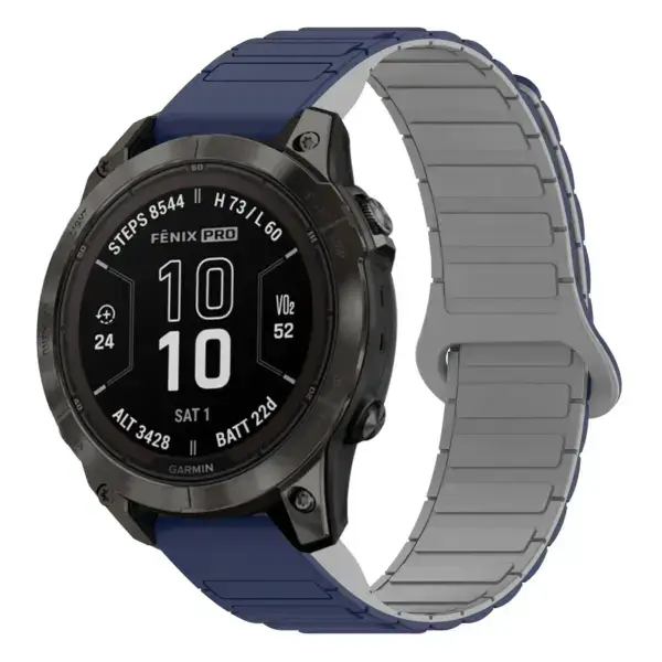 f7s.g.r88.5.7 Main Midnight & Grey StrapsCo MagLoop Active Watch Band Strap for Garmin Fenix 7S & 7S Pro