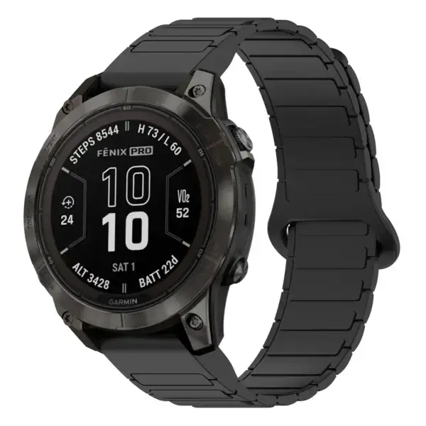 f7s.g.r88.1 Main Black StrapsCo MagLoop Active Watch Band Strap for Garmin Fenix 7S & 7S Pro