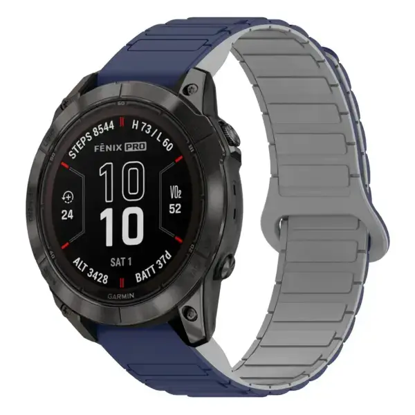 f7.g.r88.5.7 Main Midnight & Grey StrapsCo MagLoop Active Watch Band Strap for Garmin Fenix 7 & 7 Pro