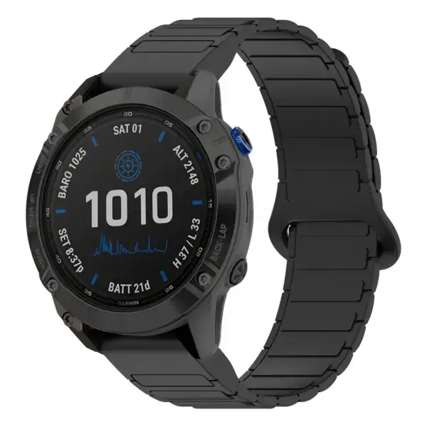 f6s.g.r88.1 Main Black StrapsCo MagLoop Active Watch Band Strap for Garmin Fenix 6S