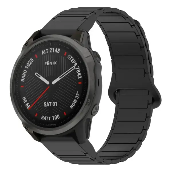 f6.g.r88.1 Main Black StrapsCo MagLoop Active Watch Band Strap for Garmin Fenix 6