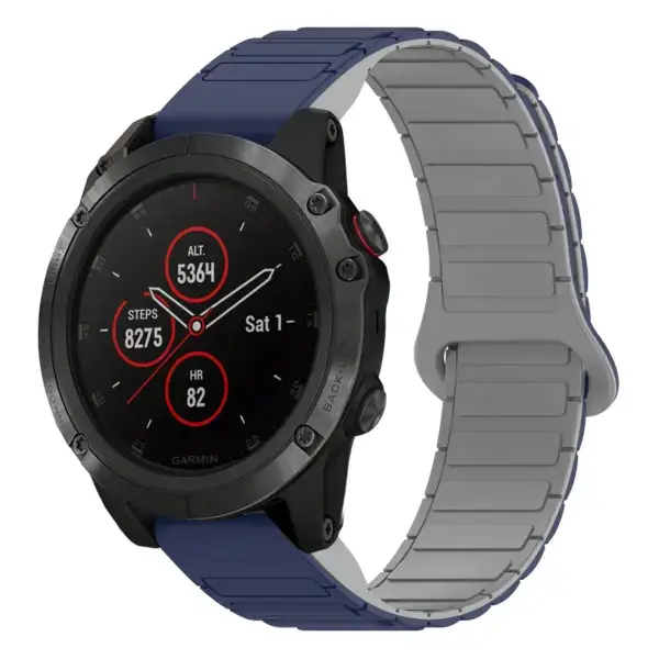 f5x.g.r88.5.7 Main Midnight & Grey StrapsCo MagLoop Active Watch Band Strap for Garmin Fenix 5X & 5X Plus