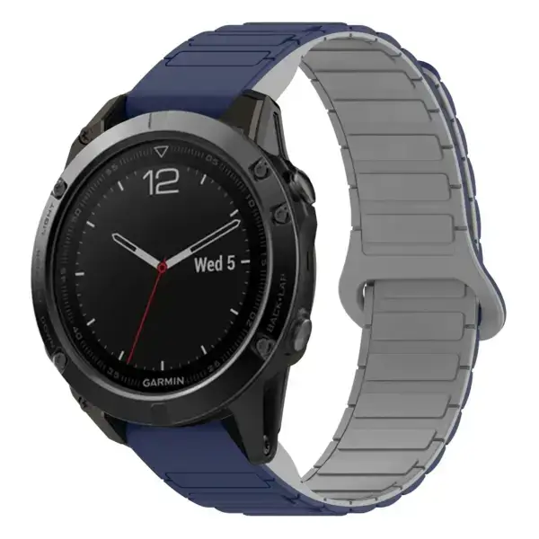 f5.g.r88.5.7 Main Midnight & Grey StrapsCo MagLoop Active Watch Band Strap for Garmin Fenix 5 & 5 Plus