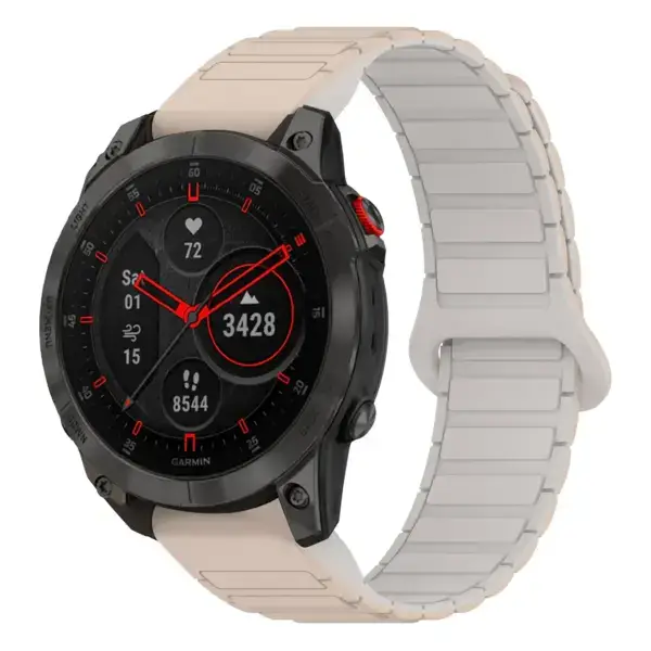 ep2.g.r88.17.22 Main Beige & White StrapsCo MagLoop Active Watch Band Strap for Garmin Epix Gen 2