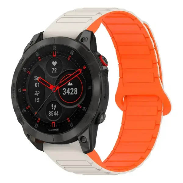 ep2.g.r88.17.12 Main Beige & Orange StrapsCo MagLoop Active Watch Band Strap for Garmin Epix Gen 2