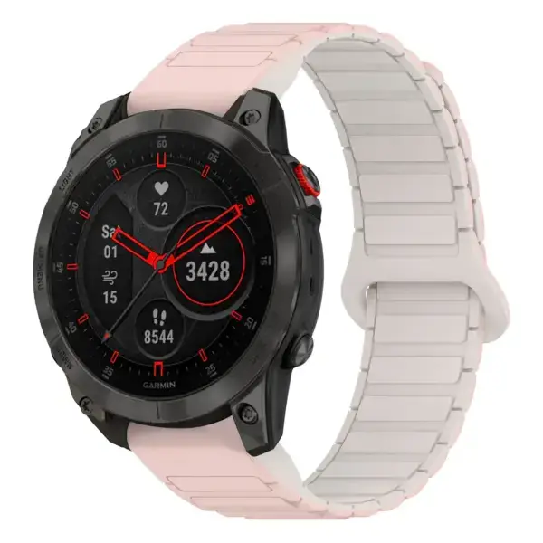 ep2.g.r88.13.17 Main Pink & Beige StrapsCo MagLoop Active Watch Band Strap for Garmin Epix Gen 2