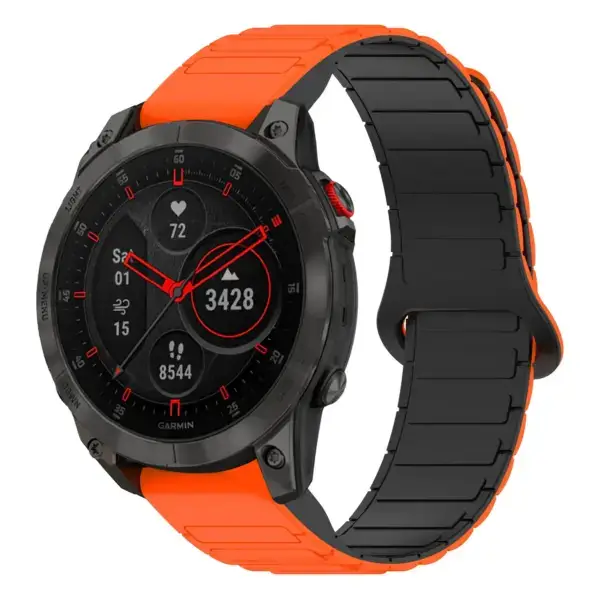 ep2.g.r88.12.1 Main Orange & Black StrapsCo MagLoop Active Watch Band Strap for Garmin Epix Gen 2