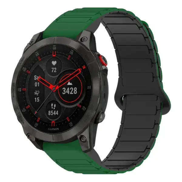ep2.g.r88.11.1 Main Green & Black StrapsCo MagLoop Active Watch Band Strap for Garmin Epix Gen 2