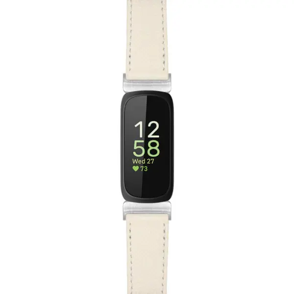 ks7 BeigeStrapsCo Textured Leather Strap For Fitbit Inspire 3