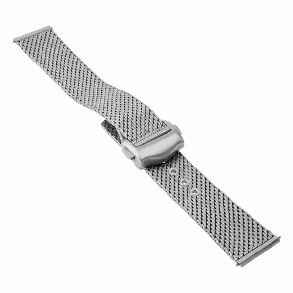 m.om10.ss Angle SIlver StrapsCo Mesh Watch Bracelet Band Strap with Deployant Clasp for Omega Seamaster 20mm
