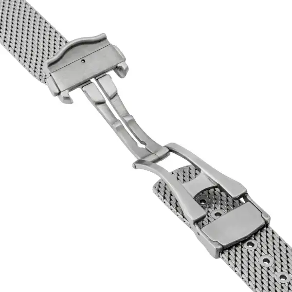 m.om10.ss Clasp SIlver StrapsCo Mesh Watch Bracelet Band Strap with Deployant Clasp for Omega Seamaster 20mm