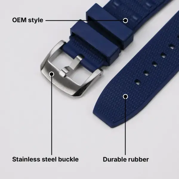 br.r1 Features StrapsCo Fitted Rubber Watch Band Strap for Breitling Chronomat 22mm