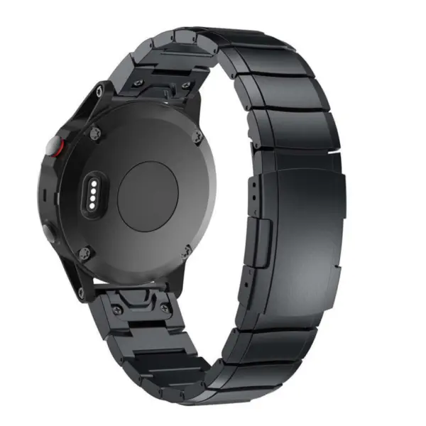 Link Bracelet for Garmin Instinct, featuring a sleek black design and durable construction, perfect for enhancing the style and functionality of your smartwatch