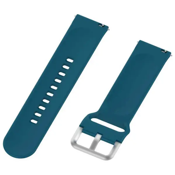Endurance Strap for Garmin Forerunner 265 in teal. Durable and comfortable, this watch band features adjustable holes for a perfect fit and a sleek metal buckle for secure wear