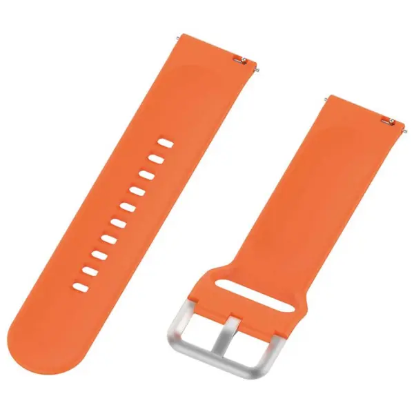 Bright orange Endurance Strap designed for Garmin Forerunner 265, featuring a durable silicone material and a stainless steel buckle for secure fit and style
