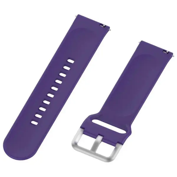 Endurance Strap for Garmin Forerunner 265 in vibrant purple. Durable and comfortable, this watch band features adjustable holes for a perfect fit and a sleek metal buckle for easy wear