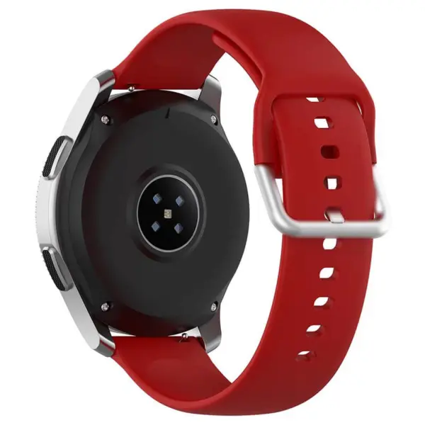 Endurance strap for Garmin Forerunner 265 in vibrant red, showcasing a durable design perfect for athletes, featuring a secure stainless steel buckle and adjustable fit