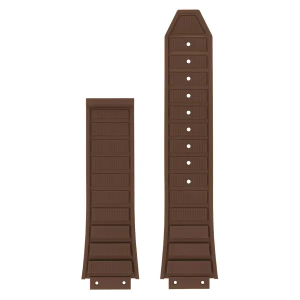 r.hb3 .2.nb Up Brown No Clasp StrapsCo Silicone Rubber Watch Band Strap For Hublot Big Bang