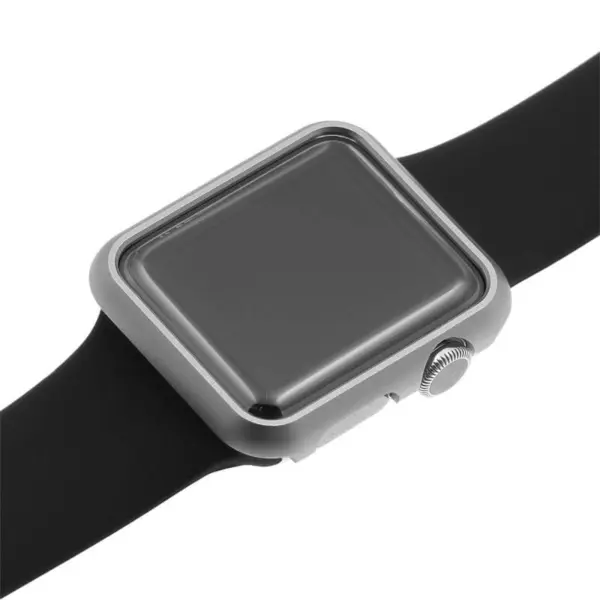 A.pc5.7 Main Space Grey StrapsCo Alloy Metal Protective Case For Apple Watch Series 123 38mm 42mm