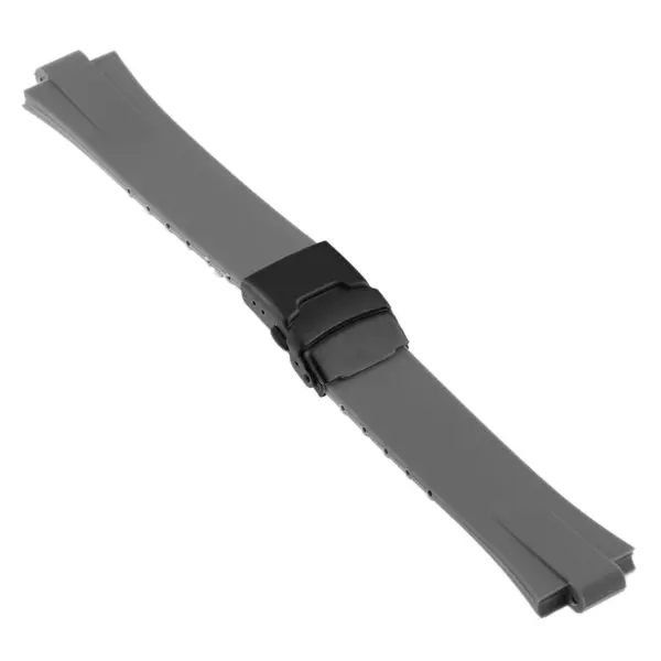 R.ors2.7.mb Main Grey Strapsco Silicone Rubber Watch Band For ORIS Aquis